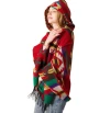 Yunnan horn-buttoned ethnic style hooded cape shawl Bohemian ethnic style hooded cape shawl Application Scenario